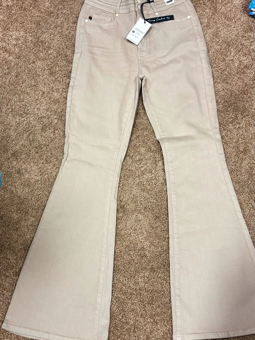 Judy Blue Wide-Leg Jeans high rise Khaki Jeans in - Picture 2 of 4